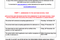 Admission Notice